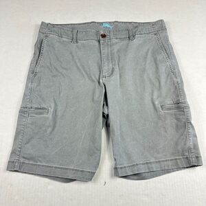 Tommy Bahama Mens Cargo Shorts Gray Classic Fit Summer Travel Utility Size 36